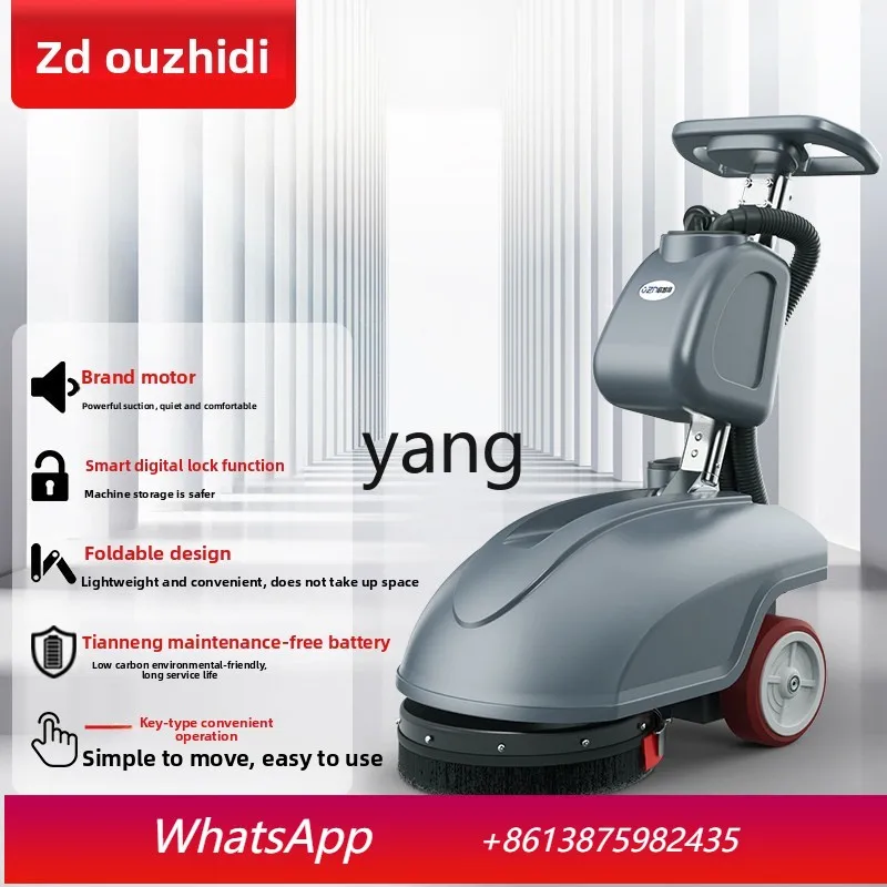 cQ hand-push washing machine commercial suction and towing integrated factory supermarket hotel sweeper
