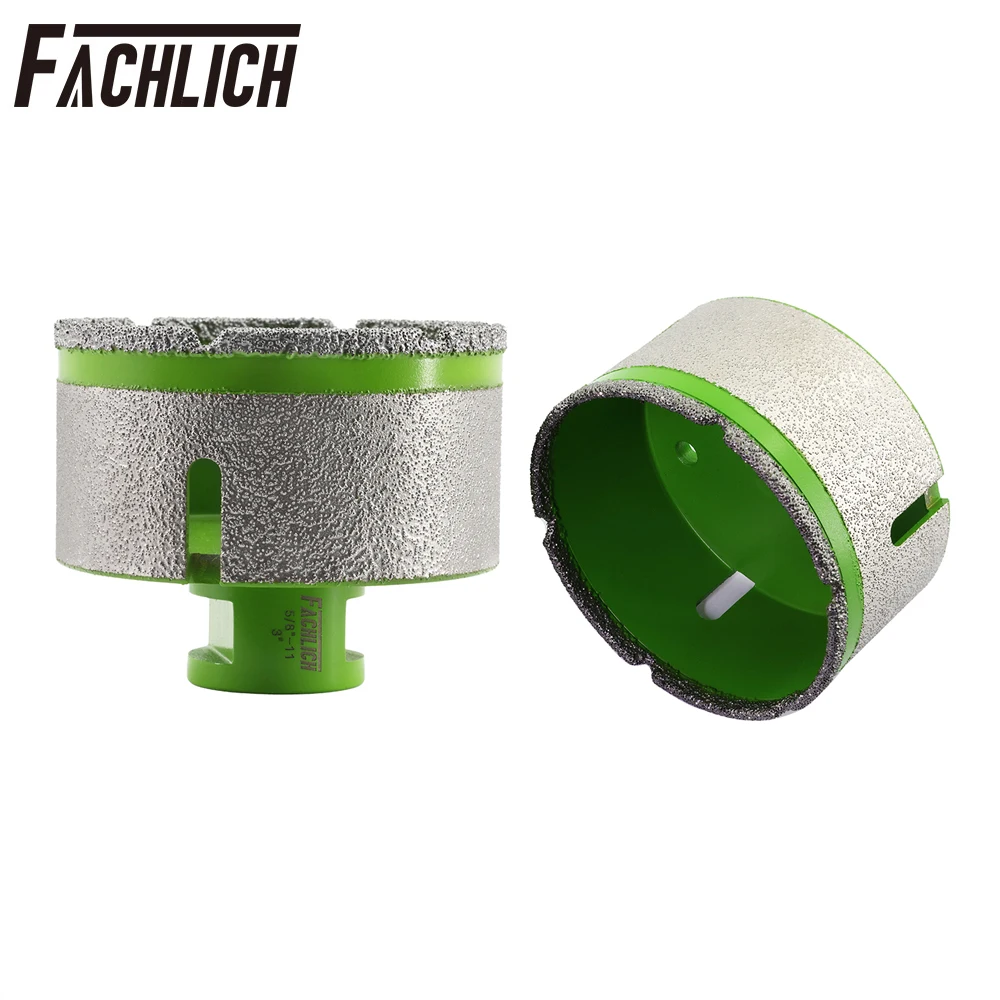 FACHLICH Dia75mm 5/8 "-11 الموضوع الماس الأساسية لقم الثقب طحن الحفر بلاط الجرانيت الرخام السيراميك بت الاصبع طاحونة تاج