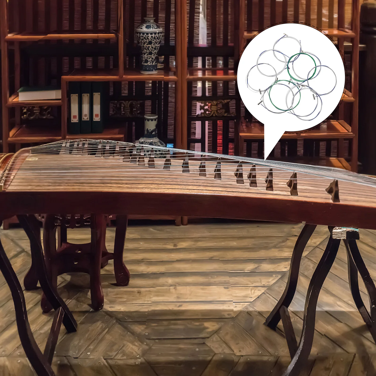 

1 Set Universal Guzheng Strings Replacement Kit Sturdy Metal Wire For Chinese Zither Pure Tone Easy Install Long Lasting Use