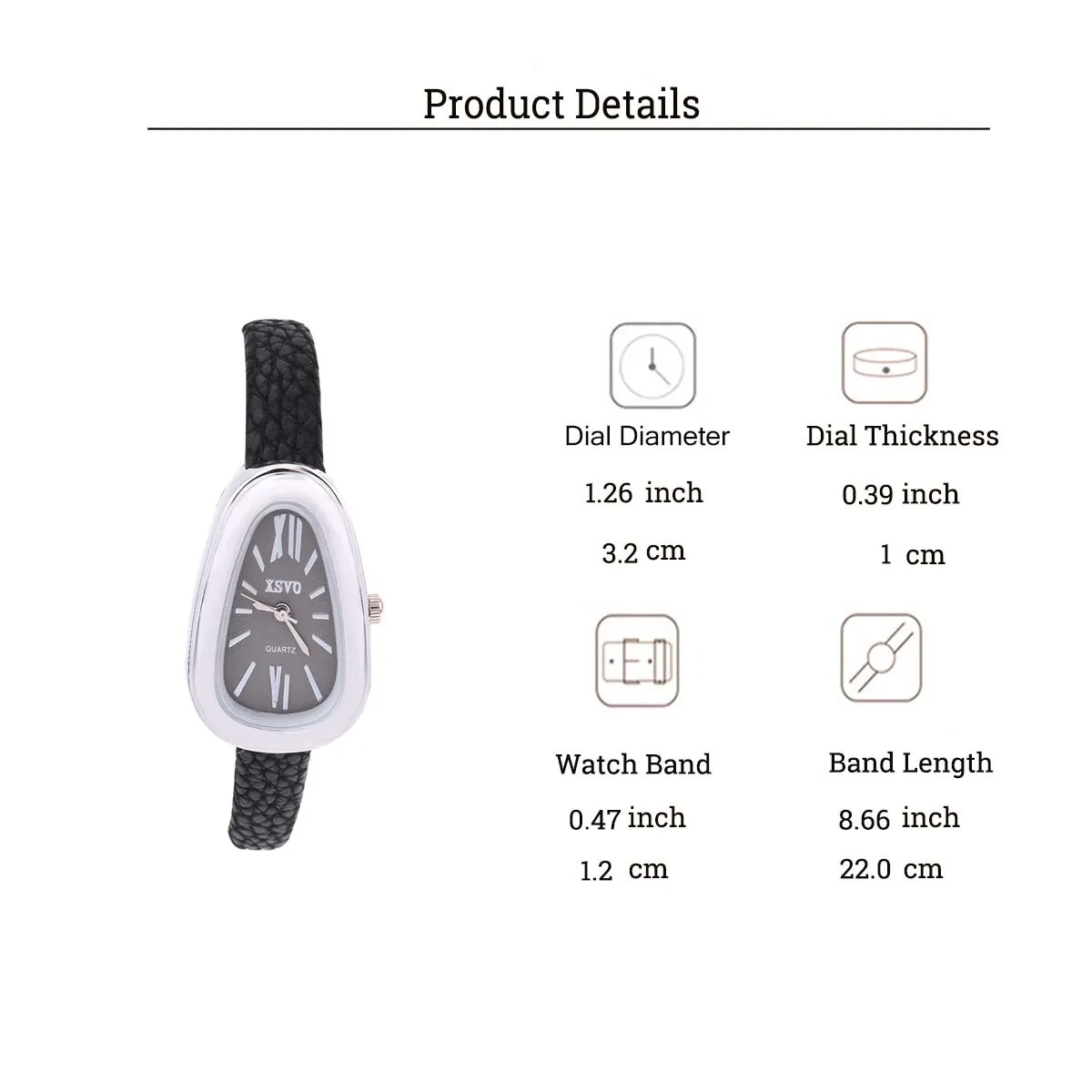 ساعة كوارتز نسائية عصرية ومتعددة الاستخدامات بحزام جلدي على شكل رأس الثعبان، مناسبة للارتداء اليومي، وهدايا عيد الميلاد #6