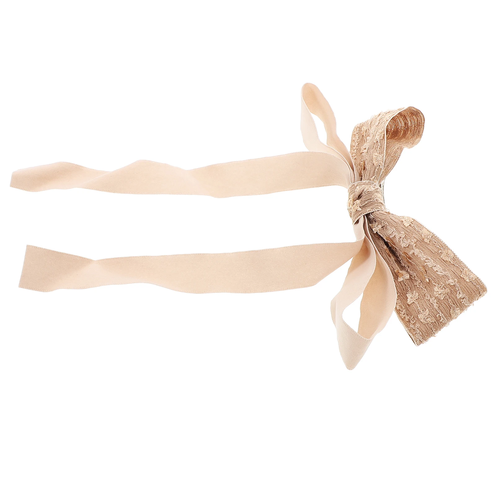 

Retro Elegant Hairpins Fabric Alligator Clips with Long Tail Bows Vintage Hair Accessories for Women Girls Hair Bow Clip French