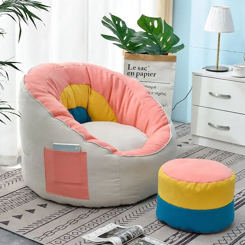 Sofá reclinable Lazy bean bag con relleno, Puede tumbarse y dormir en tatami, balcón, asiento individual, dormitorio, sofá pequeño