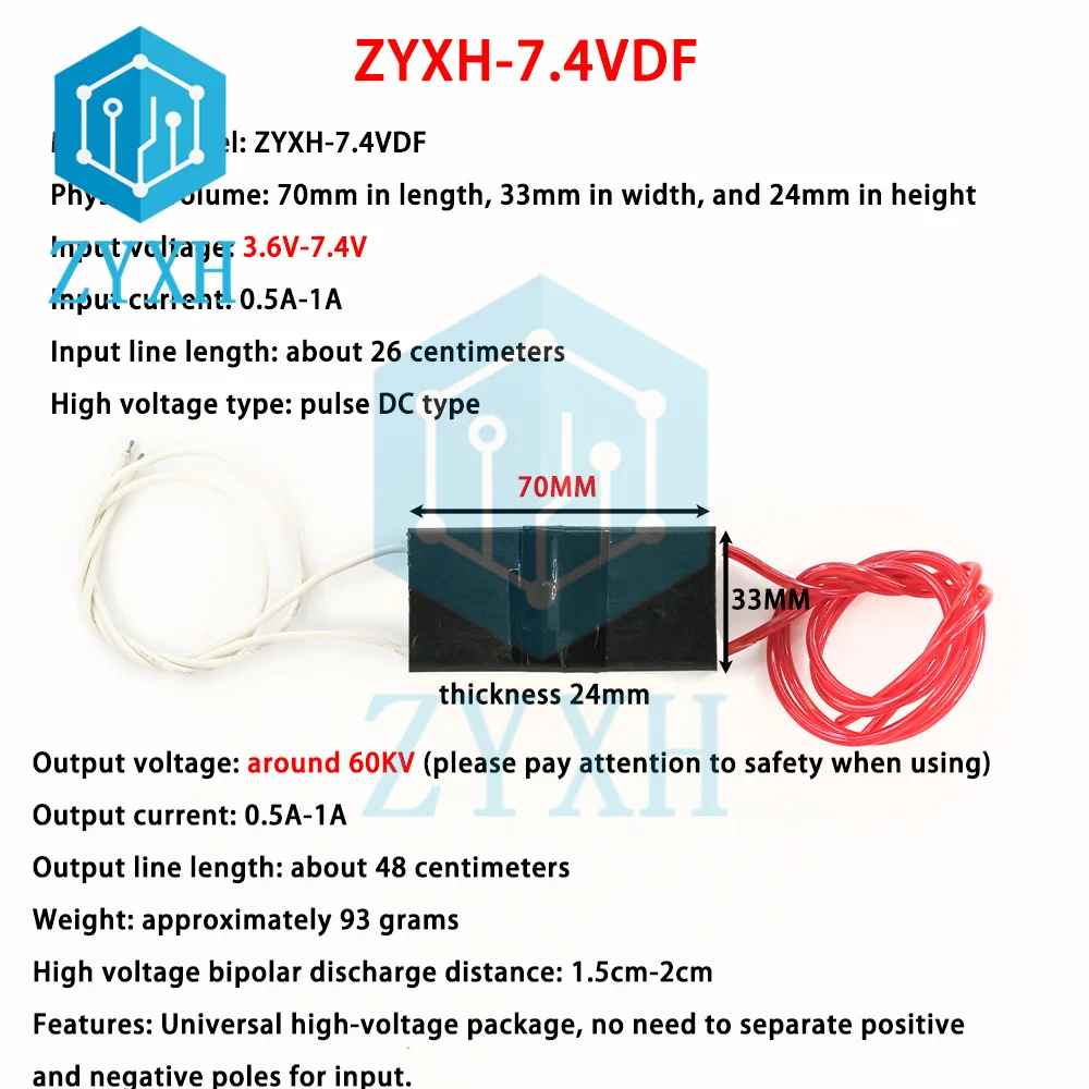 電圧変換器,変圧器,高電圧発電機,3.7v-7.4v,6v-12v〜60kv,500kv,800kvをブースト