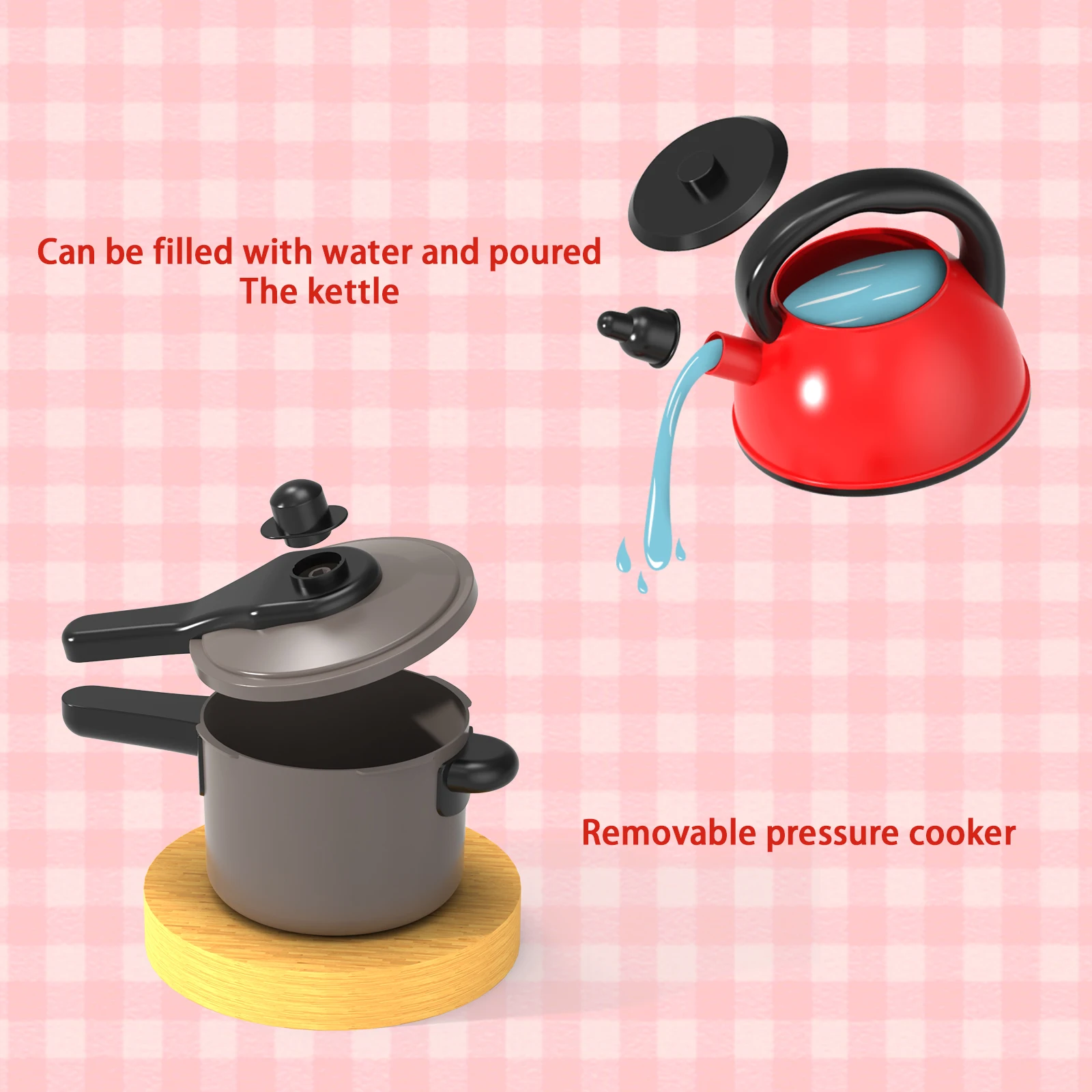 Simulatie keukengerei voor kinderen, schattig babykukenspeelgoed, complete kookset, verjaardagscadeaus voor mannen en vrouwen