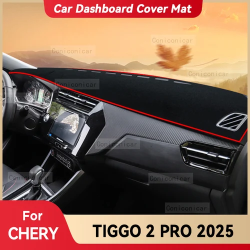 Imagen 1 del producto Para CHERY TIGGO 2 Pro 2022-2025, cubierta para salpicadero de coche, alfombrilla parasol, alfombrilla para evitar la luz, accesorios de protección para alfombras de instrumentos