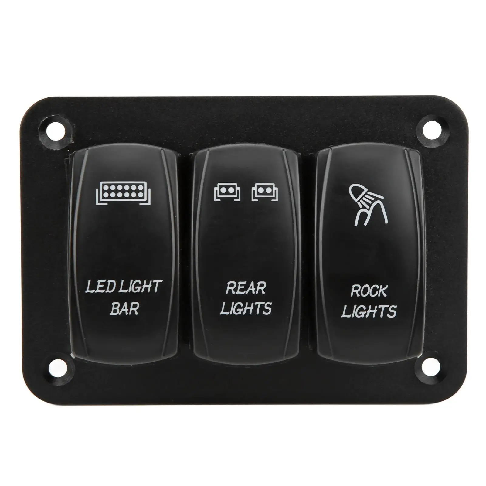 5Pin 3 عصابة مفتاح متأرجح لوحة مصباح ليد بار التبديل الأزرق الخلفية DC12-24V ل مركبة بحرية سيارة ATV UTV