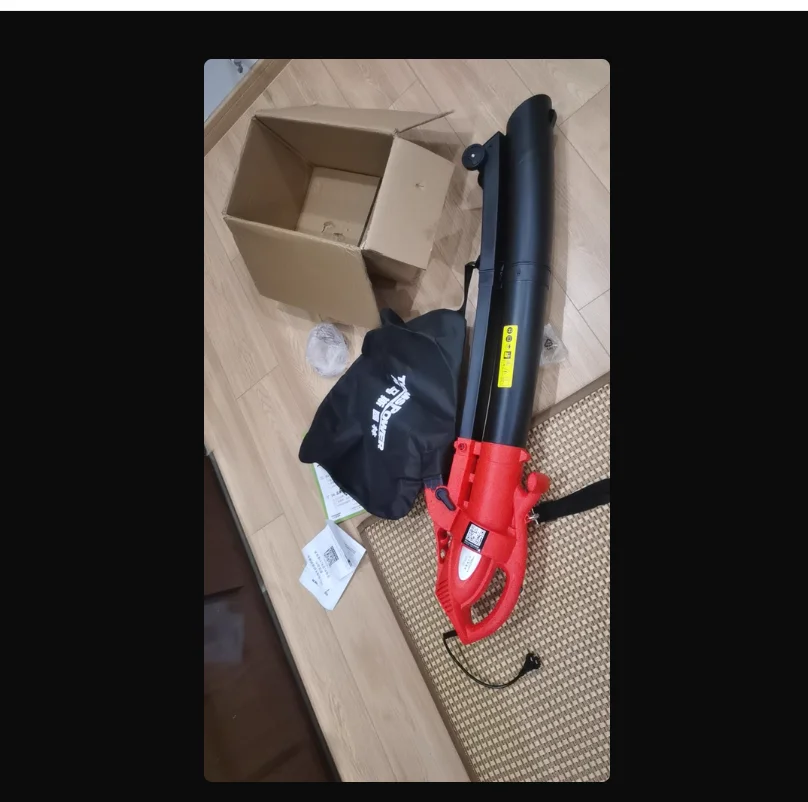 

Мощный электрический пылесос 220 В для уборки двора с функцией мульчер DA