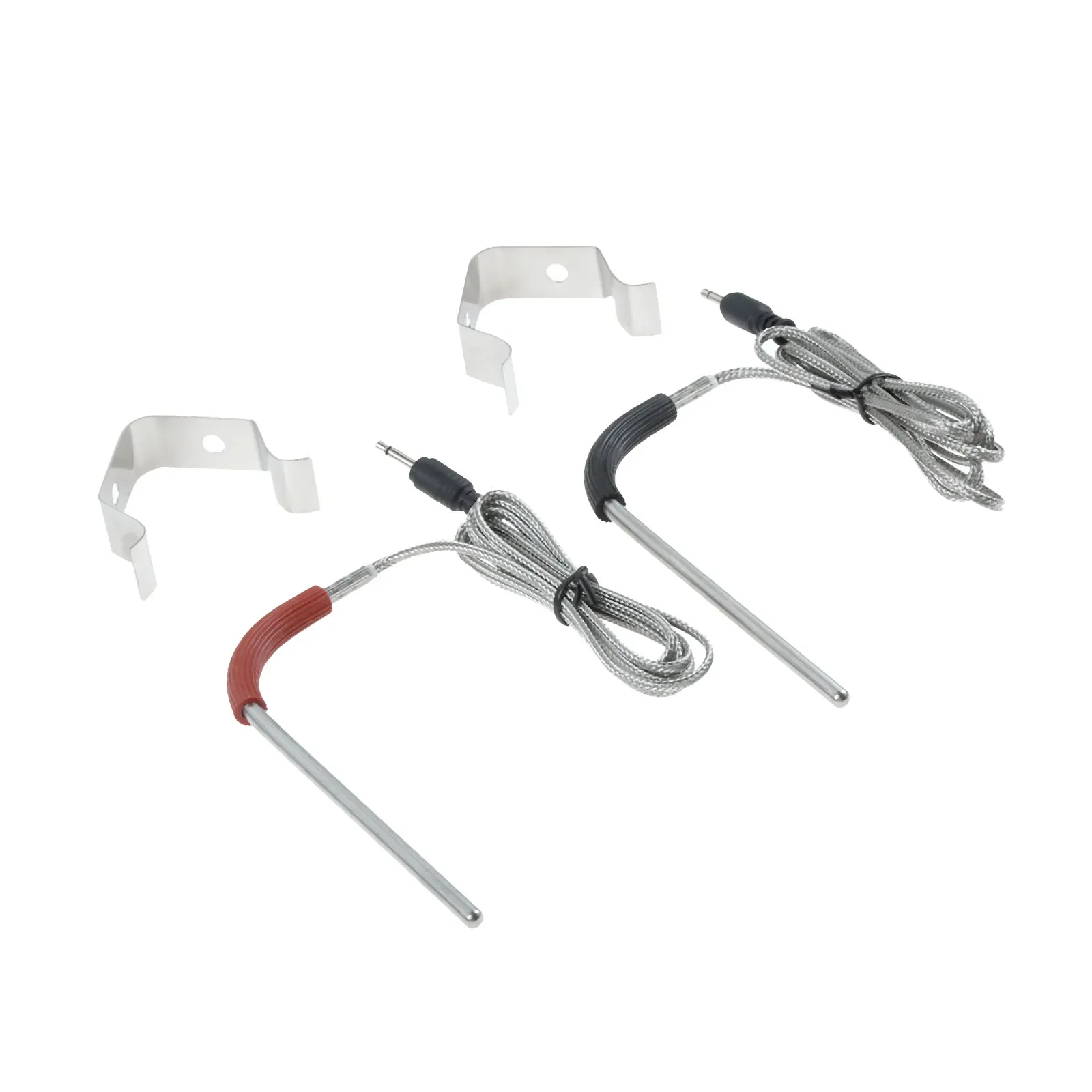 2-Pack Grill Probe + Probe Holder Clips Stainless Steel 120cm Premium Probe for Weber Igrill Mini Igrill 2 Igrill 3