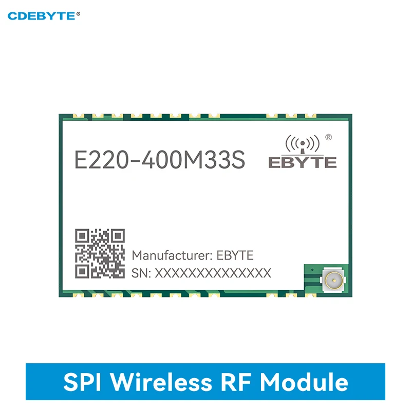 

LLCC68 433/470MHz SPI LoRa Spread Spectrum Module 33dBm 2W CDEBYTE E220-400M33S 16km IPEX Stamp Hole RF SMD Module PA LNA