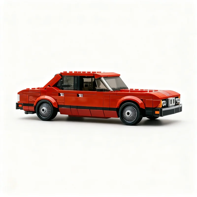 428pcs MOC Steve Harrington S Luxury Auto 733i Model Building Blocks Living Room Decor Desktop Ornament Display Gift For Adults