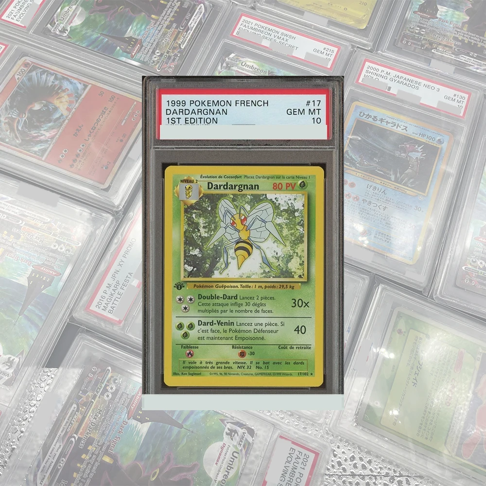 1999 Anime DIY Proxy PTCG Graded Collection Card Charizard-Holo ALAKAZAM English GEM MT 10 Card Holographic Labels Child Gifts view 5