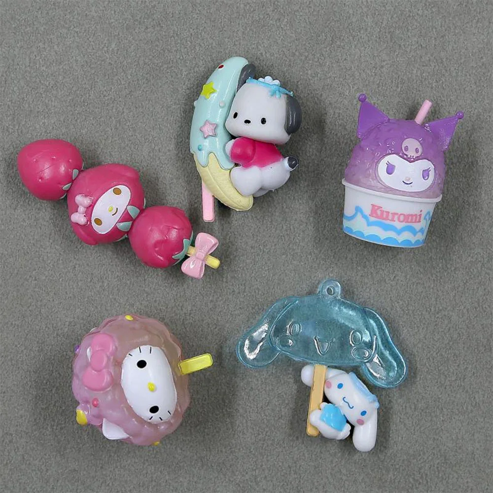 Sanrio-juguete decorativo de verano para niñas, figura de Anime, Kuromi Cinnamoroll, melodía, Pachacco, modelo de dibujos animados, regalos