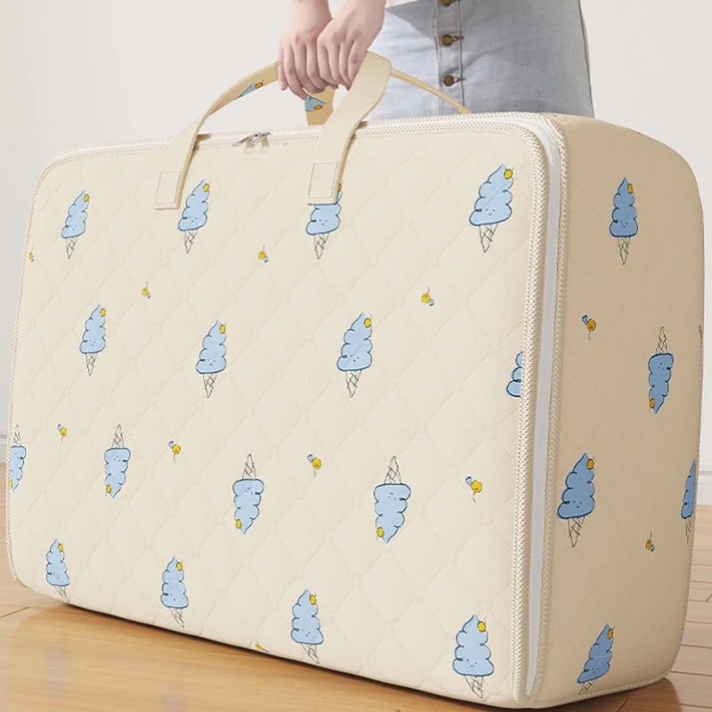 Borsa portaoggetti per trapunta Coperta per piumino di grande capacità Borse per smistamento pieghevoli Organizzatore di vestiti antipolvere impermeabile Borsa per spostamento domestico