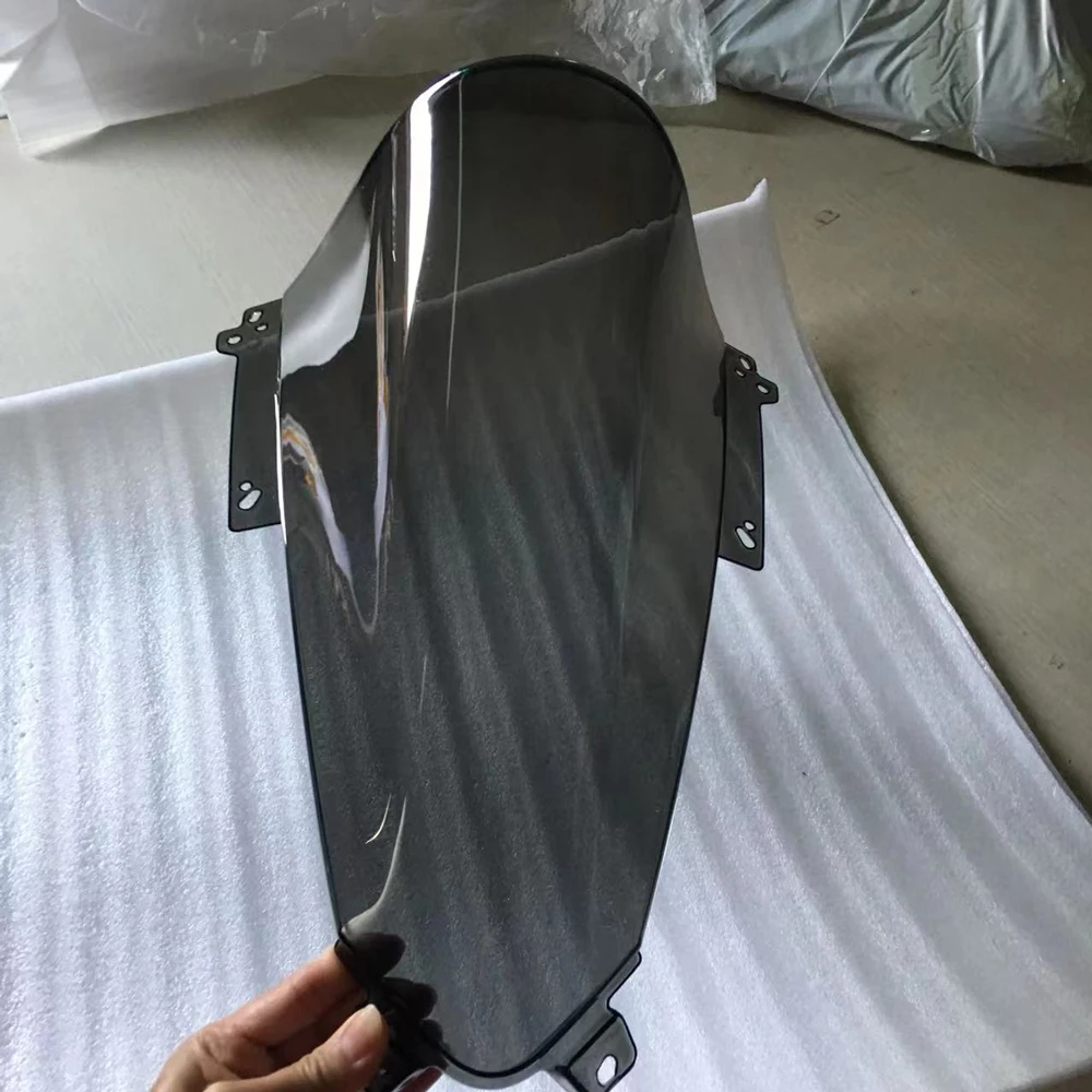 Motorcycle Double Bubble Windshield WindScreen Screen For 2018 2019 2020 2021 2022 2023 Ducati Panigale V2 V4 R S V4R V4S Grey