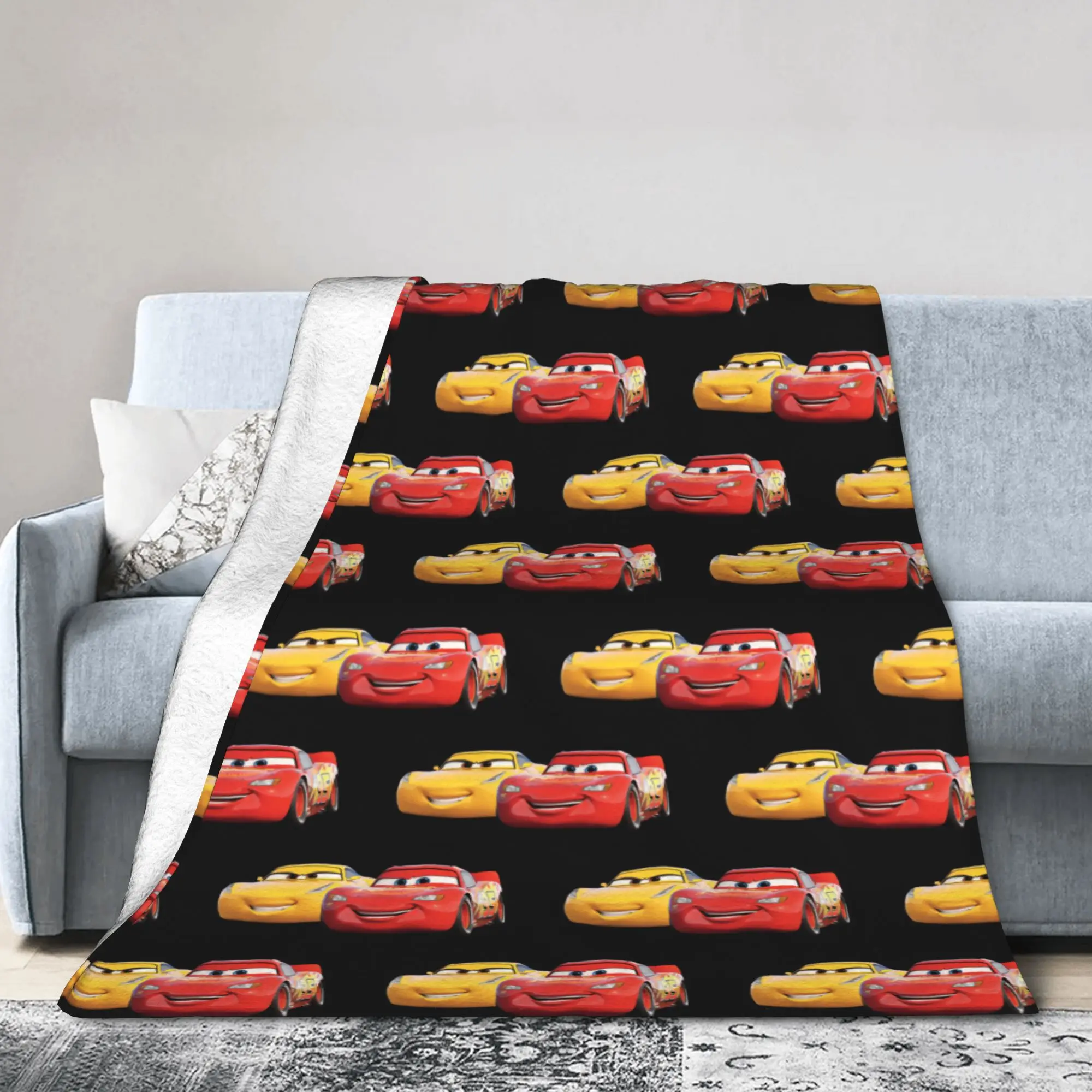 سيارات 3 البرق ماكوين وكروز راميريز الفانيلا البطانيات موضة رمي بطانية للمنزل 150*125 سنتيمتر أفخم رقيقة لحاف