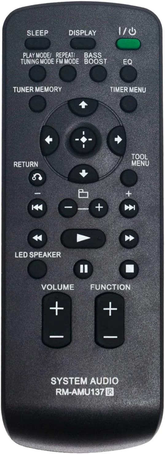 Control Remoto RM-AMU137 para Sistema de Audio Sony CMT-FX300I CMT-LX30IR HCD-LX40I HCD-LX30IR SS-CXL20 SS-CHX50 CMT-LX40I CMT-CX5BIP