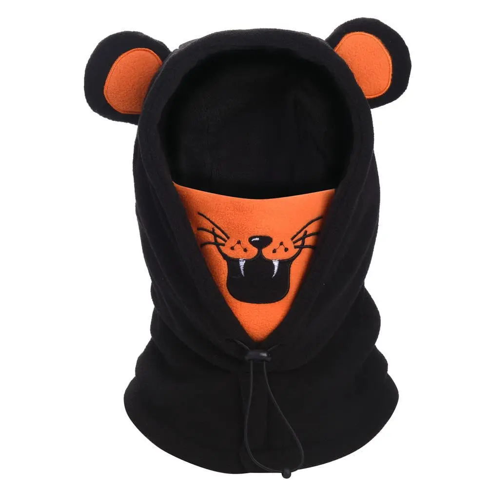 2-10YChildren's Winter Thermal Cycling Hat, Balaclava, Pullover Hat, Thick Fleece Cold-Resistant Hat, Cross-Border Exclusive
