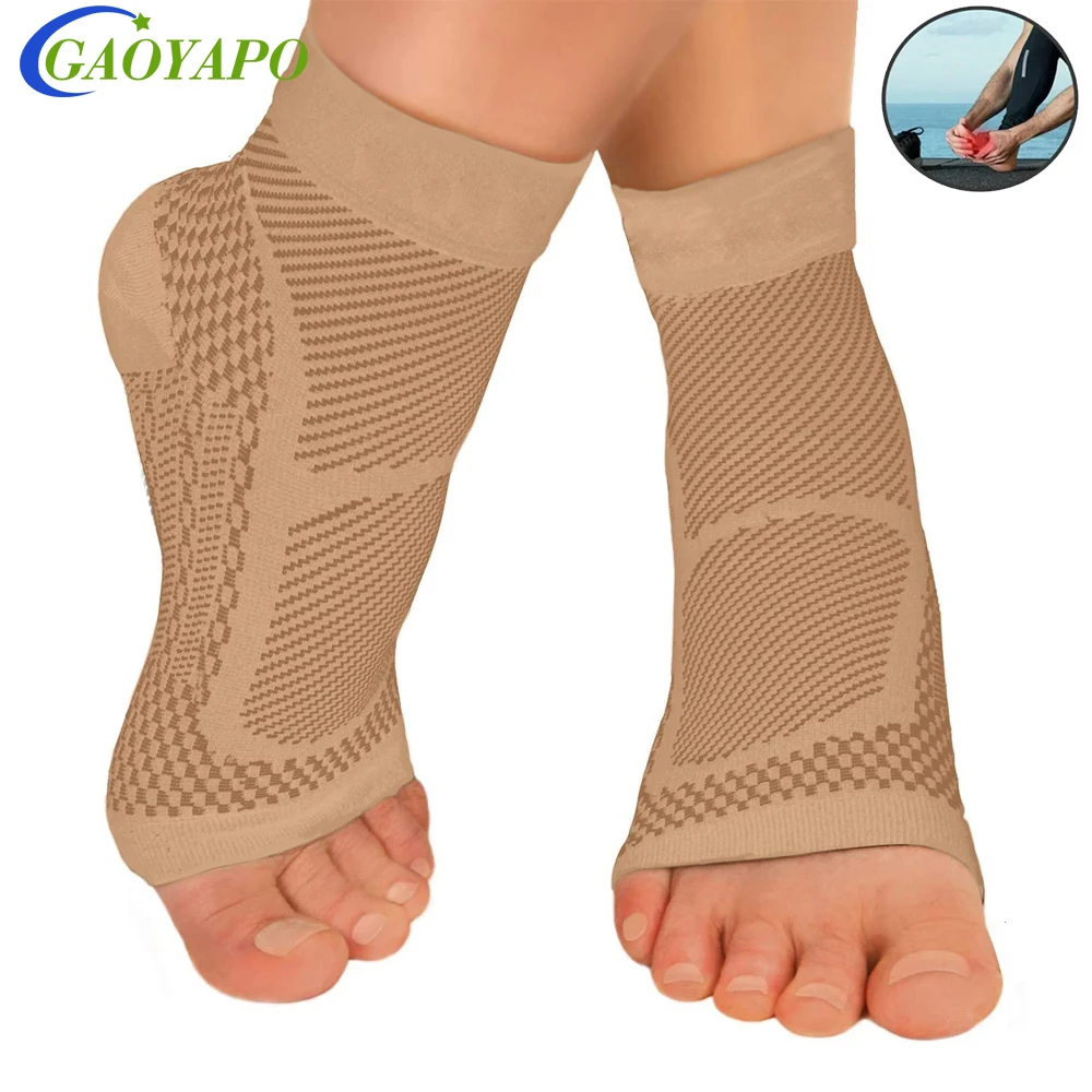 

1Pair Ankle Compression Sleeve Open Toe Ankle Compression Socks Plantar Fasciitis Support Brace Neuro Socks for Men Women,Sports