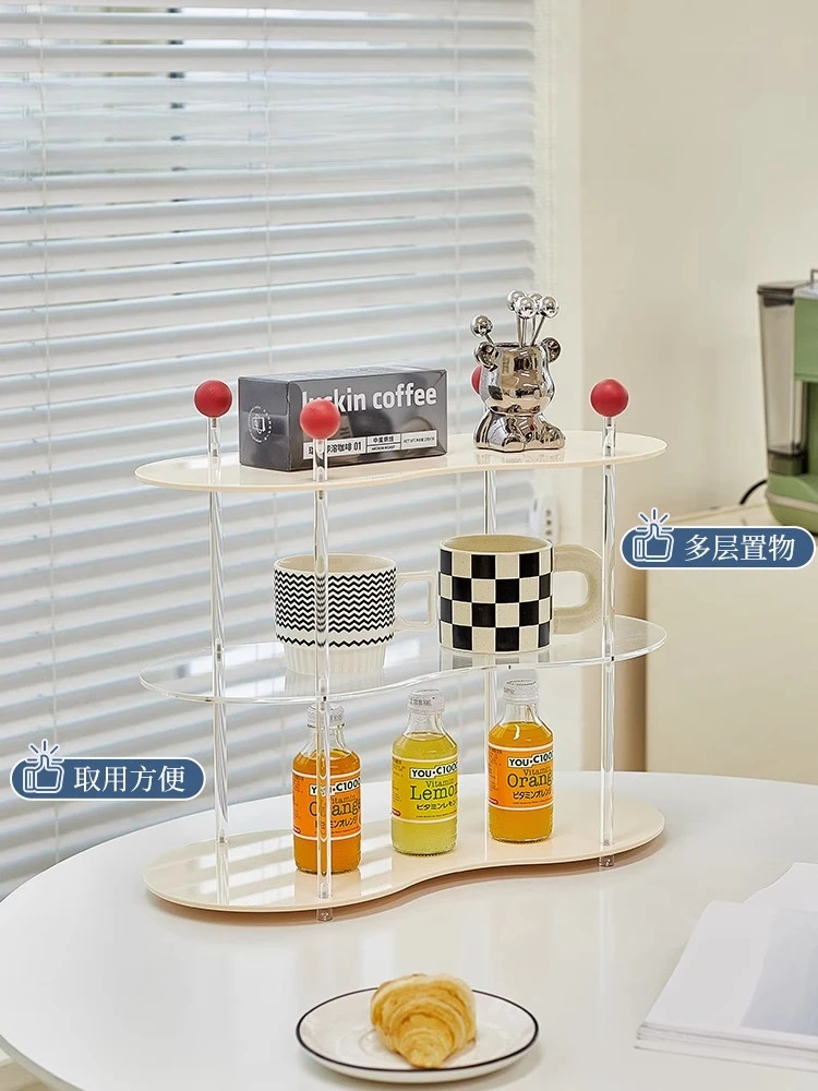 Acrylic Shelf Desktop Creative Cup Holder Display Stand Bedroom Storage Rack