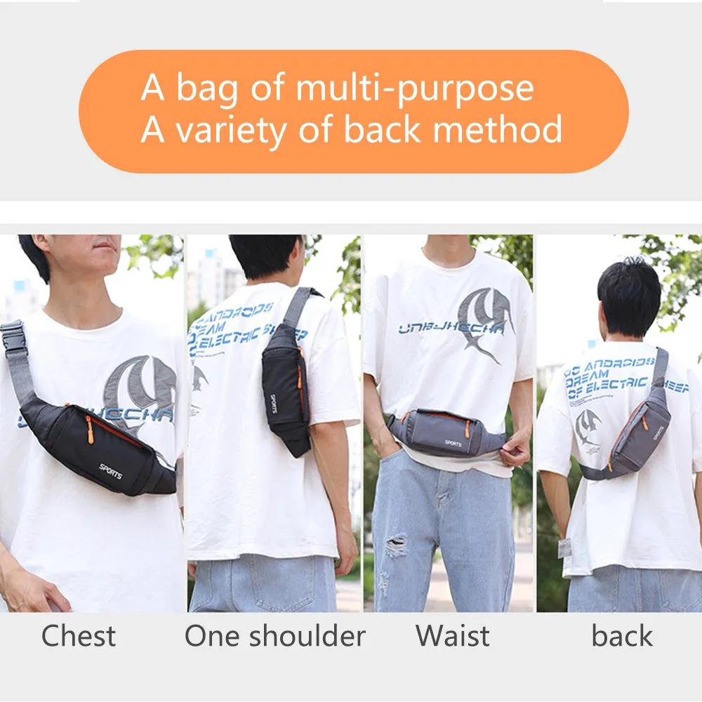 Känguru Bum Hip Fanny Taille Tasche Pack Für Männer Frauen Wasserdichte Männliche Gürtel Tasche Bauch Banane Damen Beutel Mobile Lauf Brieftasche – Detail 2