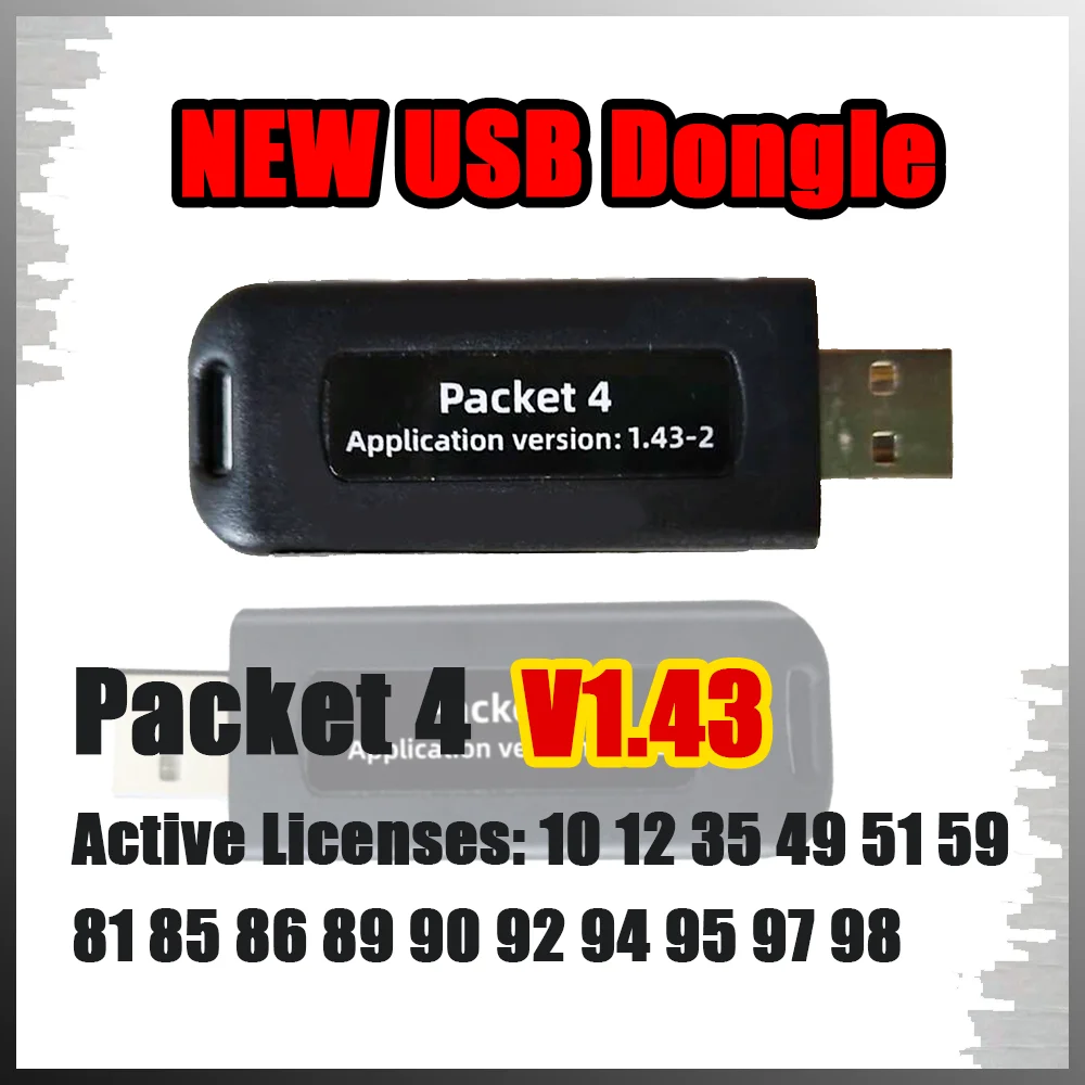 NEW USB Dongle V1.43 Version Packet 4 For SM2/3 Modules For Many ECU Programmer for PCM master PCM tool EEPROM Flasher Universal