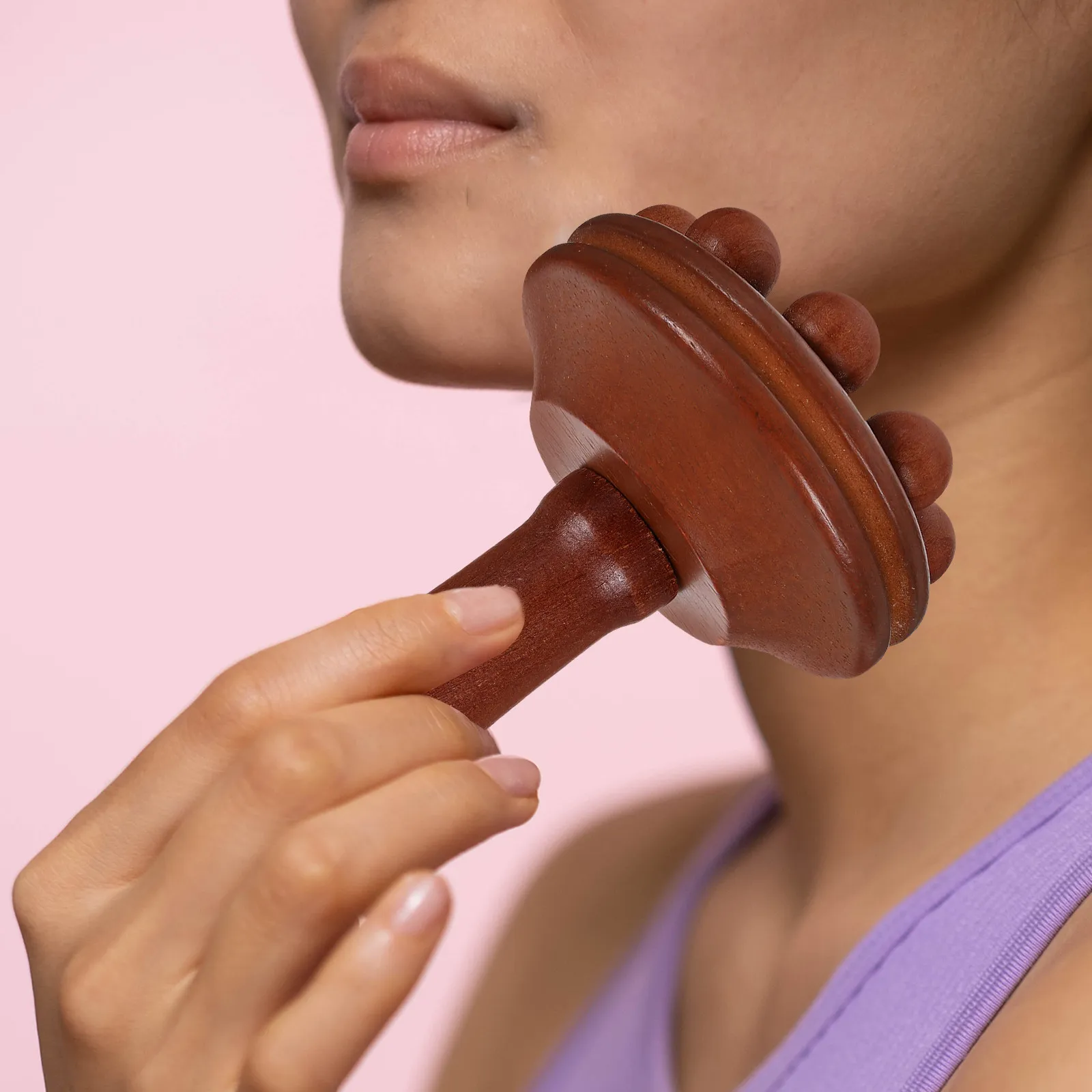 

Compact Wooden Massage Tool Portable Body Massager Brush for Neck Shoulders Back Legs Feet Arms Back Pain Relief Muscle Recovery