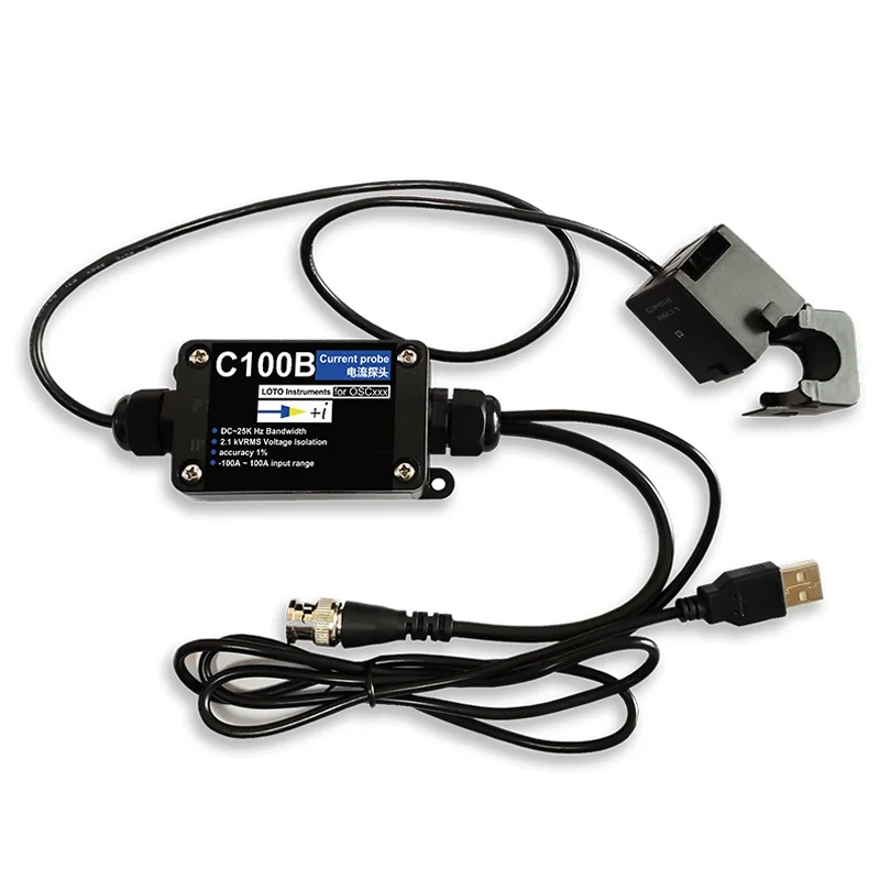 

Виртуальный USB-осциллограф, датчик тока переменного и постоянного тока, полоса пропускания 25 К, 10 А ~ 200 А