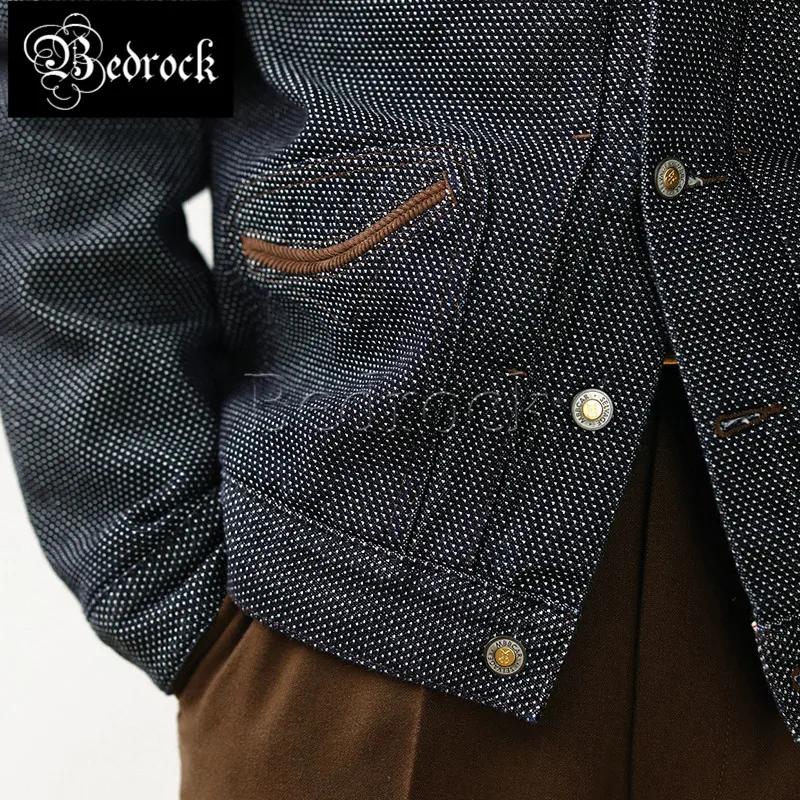 MBBCAR Selvedge Denim Jacket For Men 14oz Jacquard Weave 507xx Jacket Twill Lining Corduroy Collar Amekaji Vintage Warm Coat 311