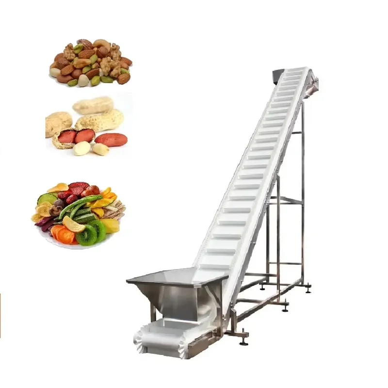L Shaped Z Type Slat Incline Climbing Modular PVC Potato Conveyor Stair Belt Conveyor Elevator with Hopper for Chips Filler