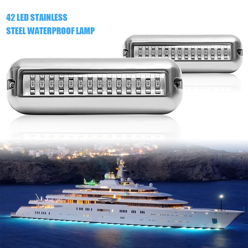 

2Pcs 5 Inch 42 LEDs Navigation Boat Light Waterproof Universal For Truck Boat Stern Anchor Lamp Marine Boat Sailing Signal Light