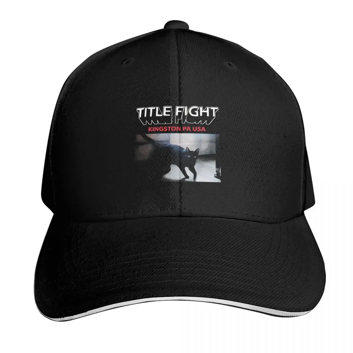 Title Fight Kingston Black Cat Baseball Cap Low Profile Unstructured Unisex for Men Women Outdoor Golf Running Hiking