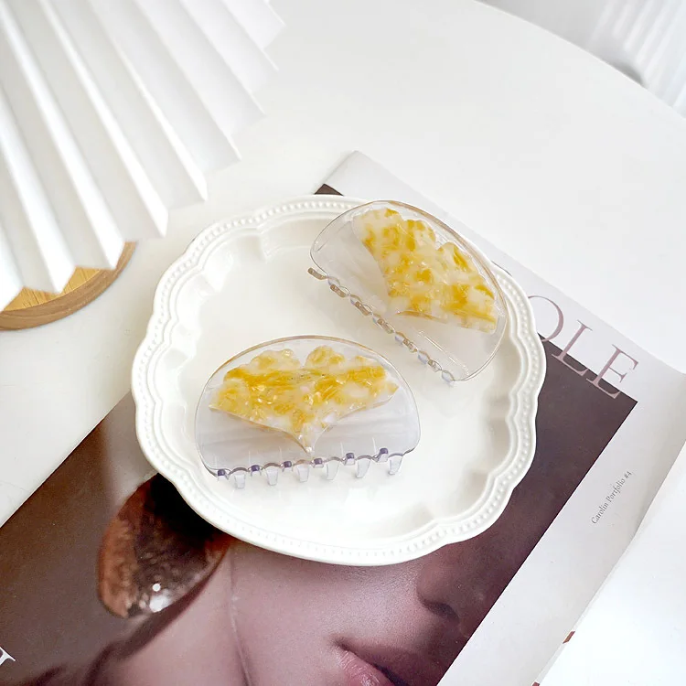 

Ginkgo Leaf Hair Clip - Acetate Versatile Claw, Elegant Shark Clip Hair Accessories for Women