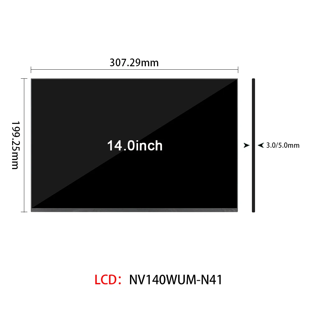 16-inch Laptop Display Lcd Screen LCD driver board 1920 (RGB)*1200 eDP 30pins full view