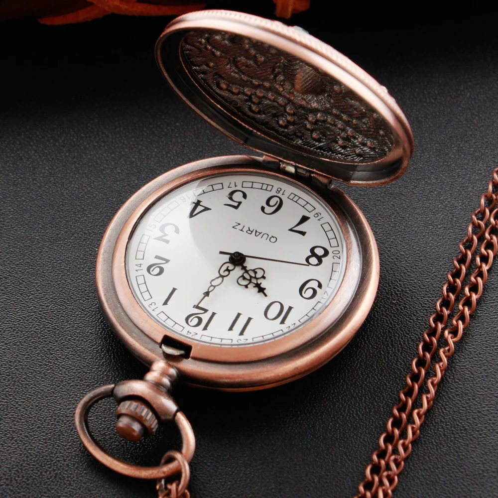 Old Emerald Men's and Women's Digital Quartz Pocket Watch Retro Fashion Necklace Jewelry Best Student Gift