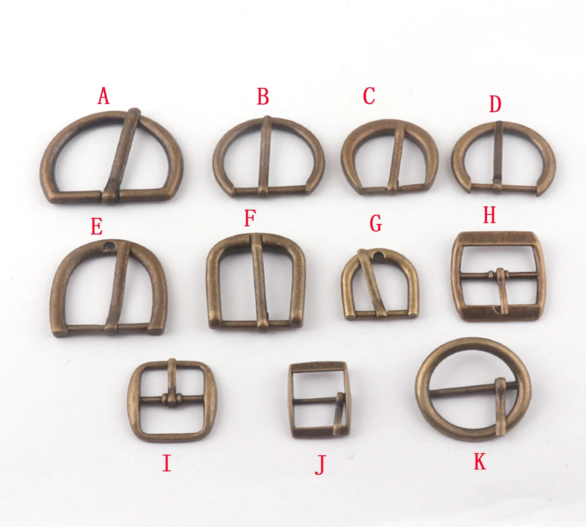 10PCS Bronze Strap Buckles,Fasteners belt buckle leather findings,Dungaree aprons bag luggage Belt Buckle-35/25/23/20/15/18/14mm