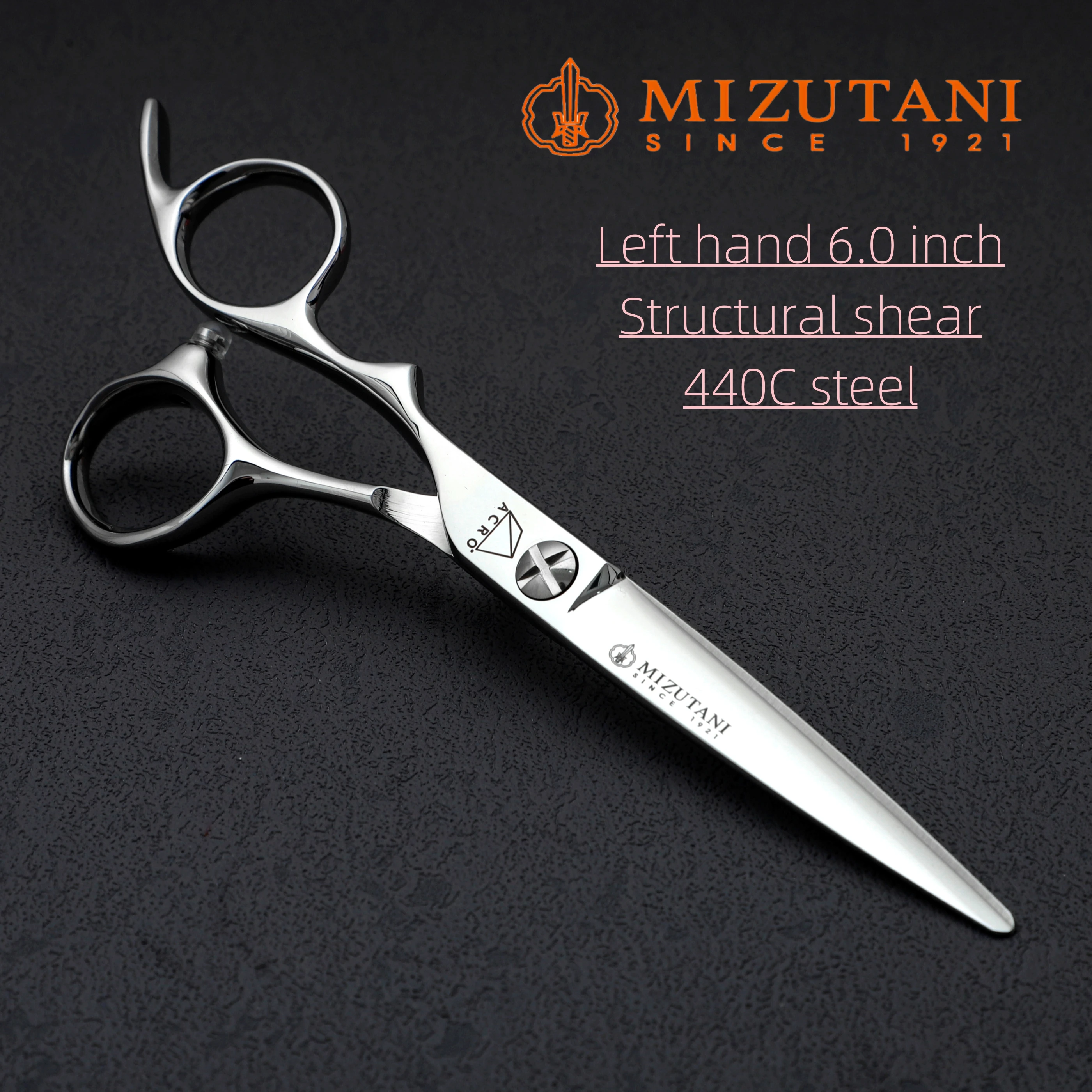 

MIZUTANI Left hand sissors Professional hair cutting scissors 440c steel barber shop tools set of 6-6.5-6.8 inch