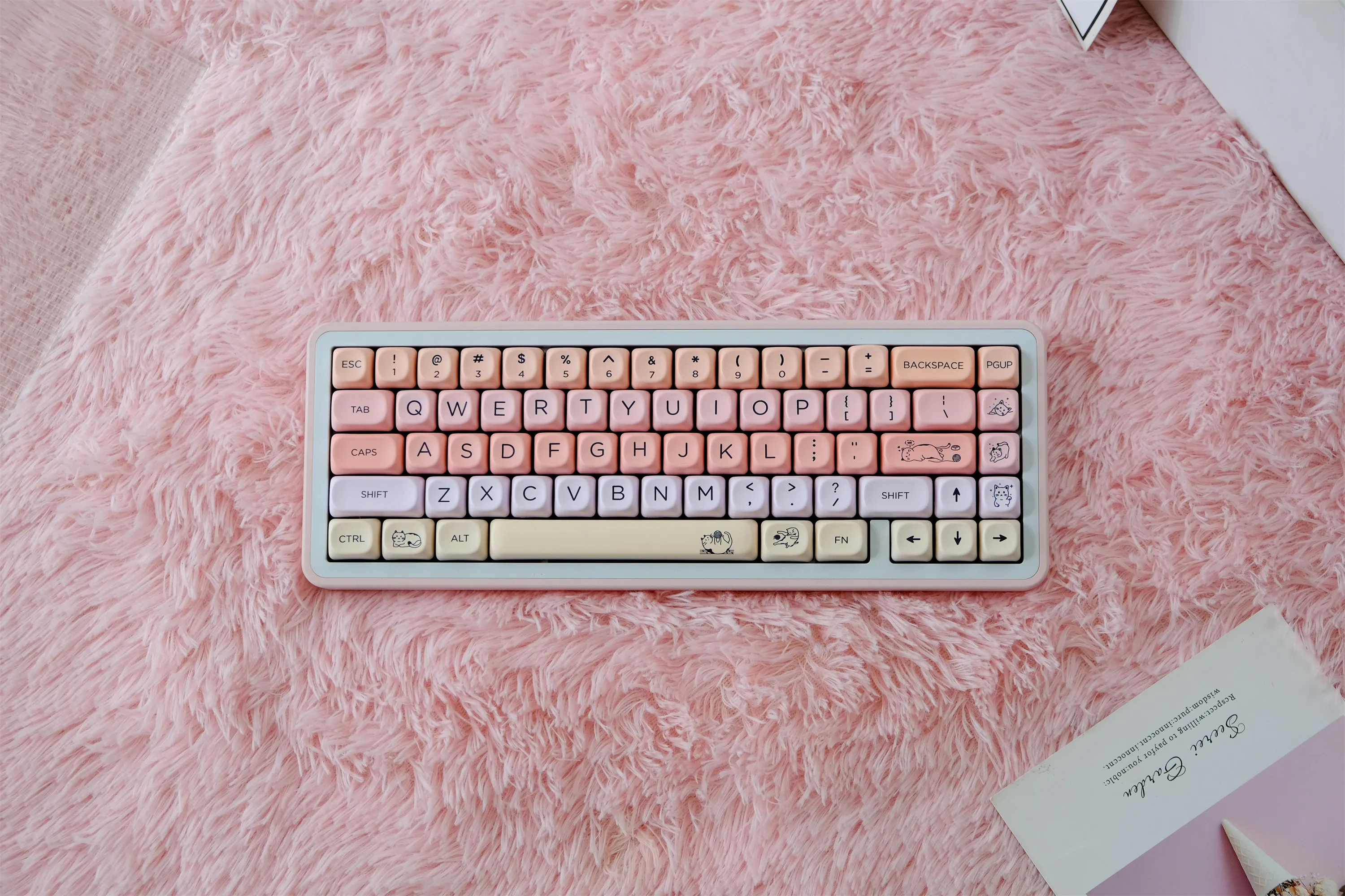 Hakimi 132 Keys Keycaps Set PBT Material MOA XOA Profile DYE-SUB Wooting Personalized For CHERRY MX Switch Mechanical Keyboard