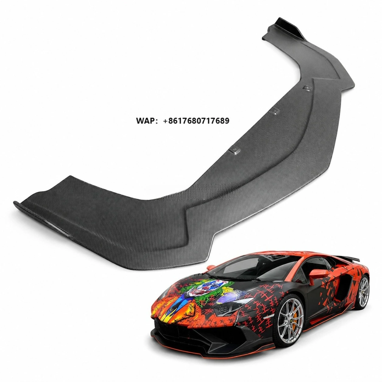 For  Aventador LP750 SV RZ Style Dry Carbon Fiber Front Lip