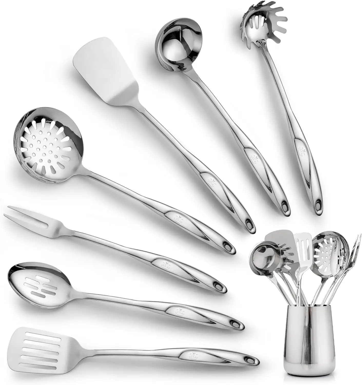 

Premium Stainless Steel 8-Piece Kitchen Utensil Set - Durable, Easy Clean Tools for Cooking Enthusiasts