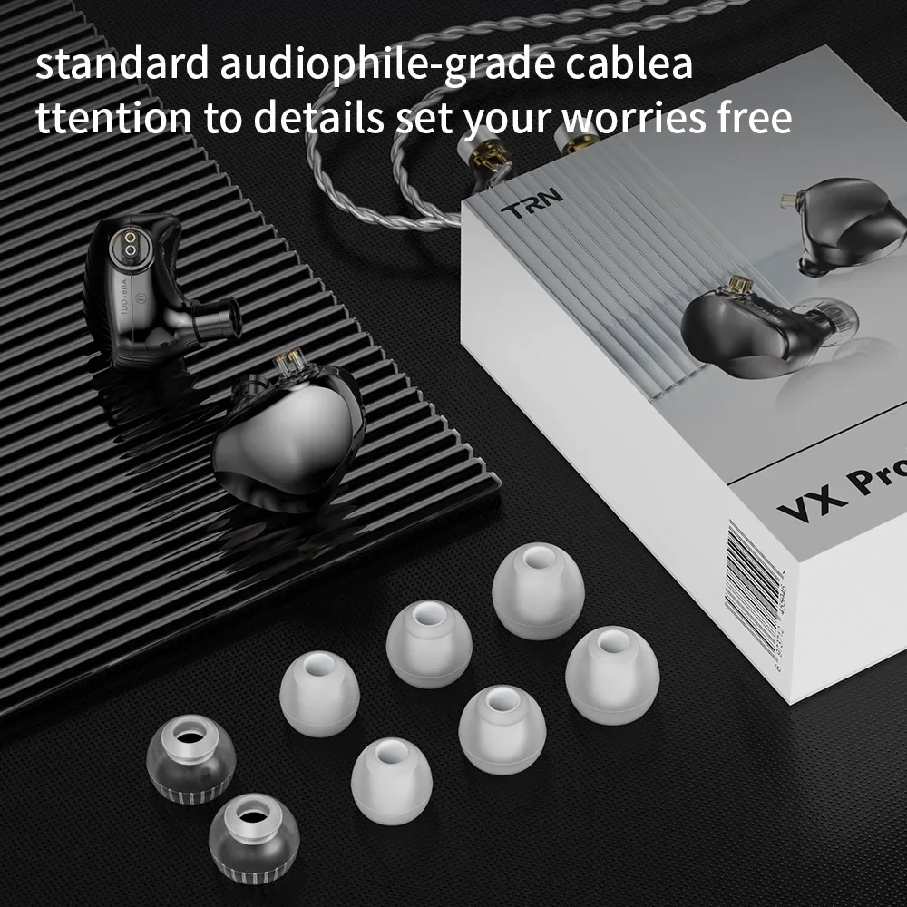 TRN VX PRO + محرك هجين 8BA + 1DD سماعات داخل الأذن سدادات أذن عالية الجودة سماعات معدنية HiFi سماعات أذن للموسيقى ZAR ZSX ZAS