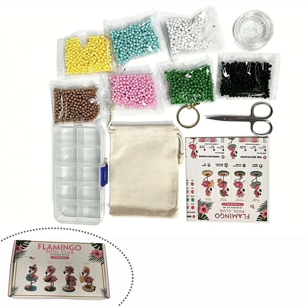 DIY 3D Creative Bead Embroidery Kits Complete Accessories Bead Embroidery Set Beadwork Crafts Kit for Adults Teens Beginners view 5