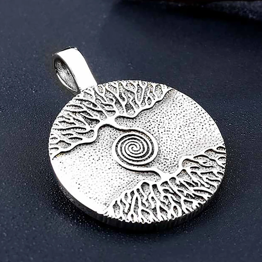 Vikings Stainless Steel Tree of Life Pendant For Men Women Fashion Charm Nordic Amulet Necklace Viking Jewelry Gift Dropshipping image 3