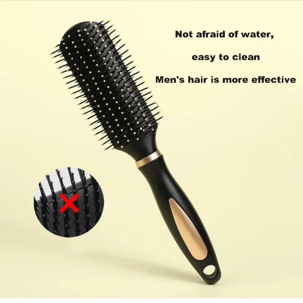 Cepillo de pelo con cojín de aire, peine de masaje para el cuero cabelludo, cerdas de nailon suaves, cepillo desenredante antiestático para cabello húmedo, seco, liso y rizado, para salón de belleza
