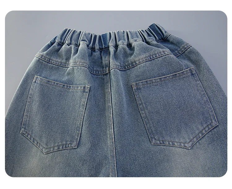 Süße Jeans für Mädchen, hochwertige gerade Slim-Jeans, Kinder Frühling Herbst Kinder-Denim-Hosen, lässiger Stil, Freizeithosen, Kleidung – Detail 10
