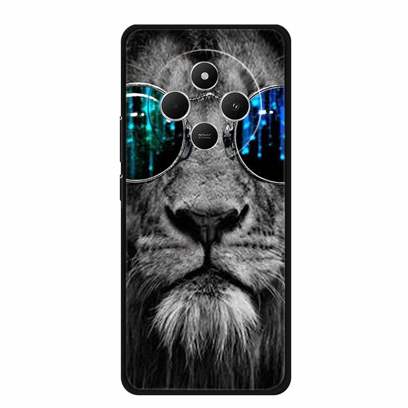 For Xiaomi Poco C75 Case C 75 Phone Cover Lion Wolf Black Silicone Soft Back Cover Case For Poco C75 Case POCOC75 6.88\