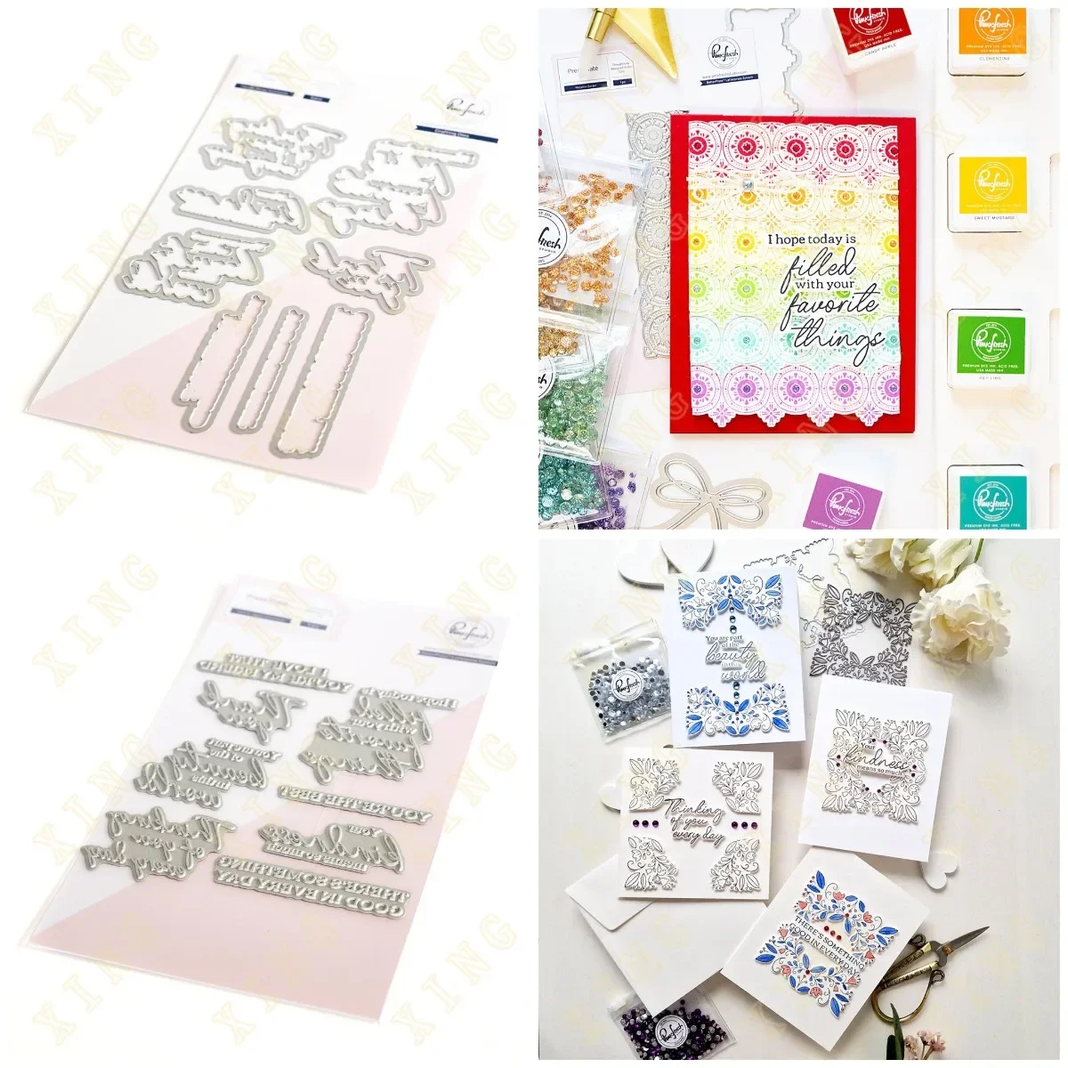 2024 New Favorite Things Sentiments Hot Foil Cutting Dies Craft Embossing Make Paper Greeting Card Making Template DIY Handmade