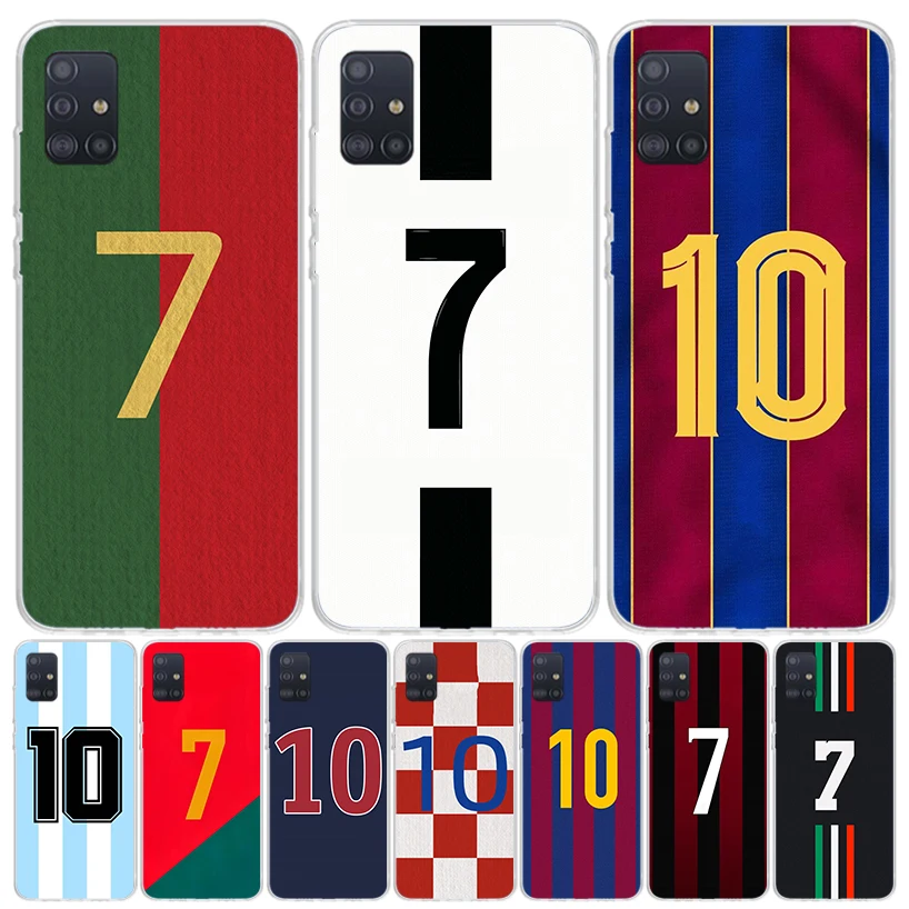 FootBall SuperStar Number C 7 10 Case Phone Cover for Samsung Galaxy A51 A41 A31 A21S A21 A71 A50S A40 A30S A20E A10 A70 A6 A7 A