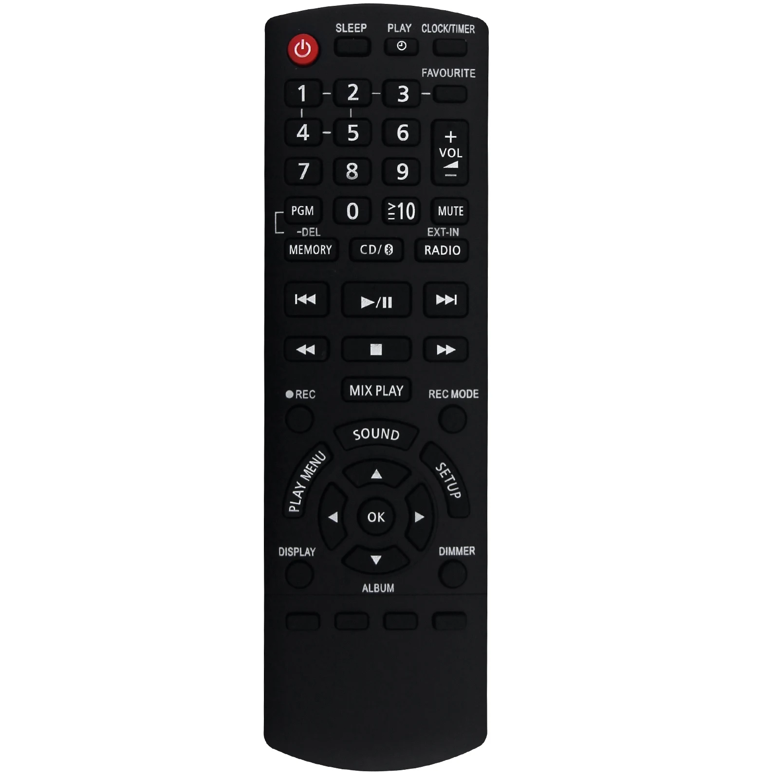 OIIRGO-Vervang N2QAYB 001102   Afstandsbediening voor Panasonic SC-PMX800 Watt Shelf Audio-systeem
