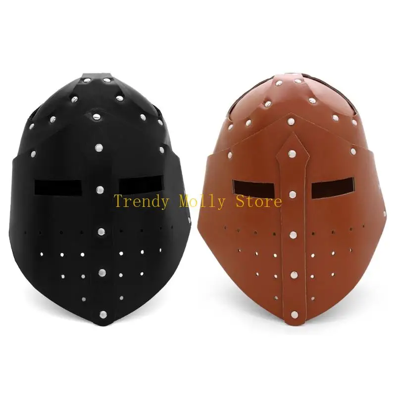 

N5KB Knights Templars Crusader Armour Helmet Medieval Renaissances Costume Full Face Mask for Halloween Cosplay Party LAR