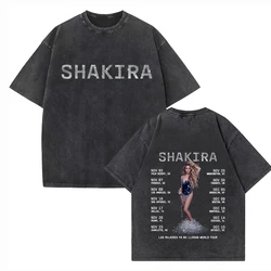 Shakira Las Mujeres Ya No Lloran World Tour 2024 Shirts Vintage Harajuku Summer  Unisex O-Neck Short Sleeve Cotton T-Shirts